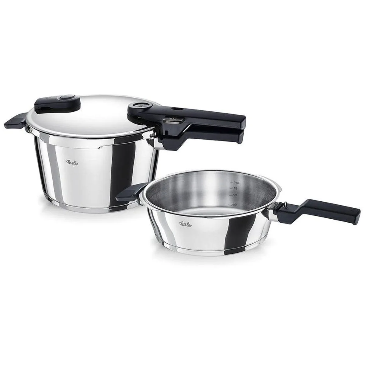 Fissler Vitaquick Premium Schnellkochtopfset, 3,5L & 6L, aus recyceltem Edelstahl