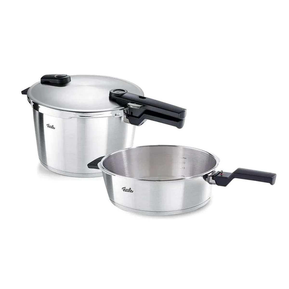 Fissler Vitaquick Premium Schnellkochtopf Set, 70 % schnellere Garzeiten, 50 % Energieeinsparung