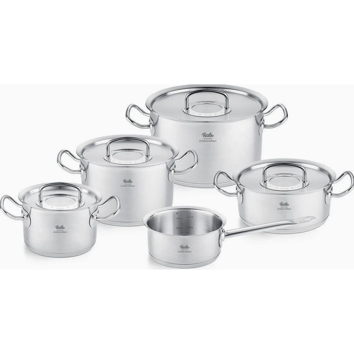 Fissler Original-Profi Collection Retro, 9-teilig, Edelstahl 18/10 — langlebig, ikonisches Design, Made in Germany