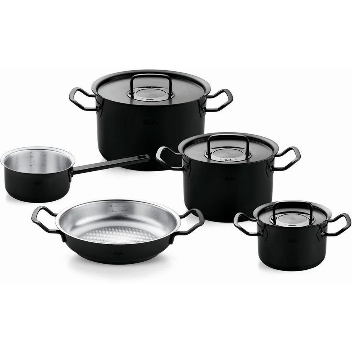 Fissler Original-Profi Collection ShadowLine, 8-teilig, Edelstahl 18/10 — limitierte Edition, Echtheitszertifikat, Made in Germany