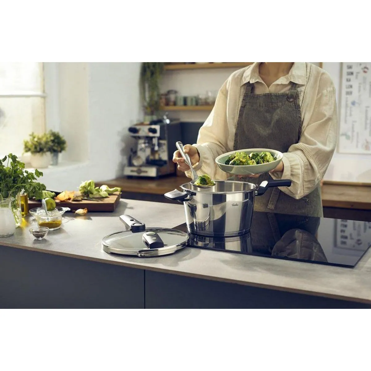 Fissler Vitaquick Elemental Schnellkochtopf, 2 Garstufen, Edelstahl 18/10 4
