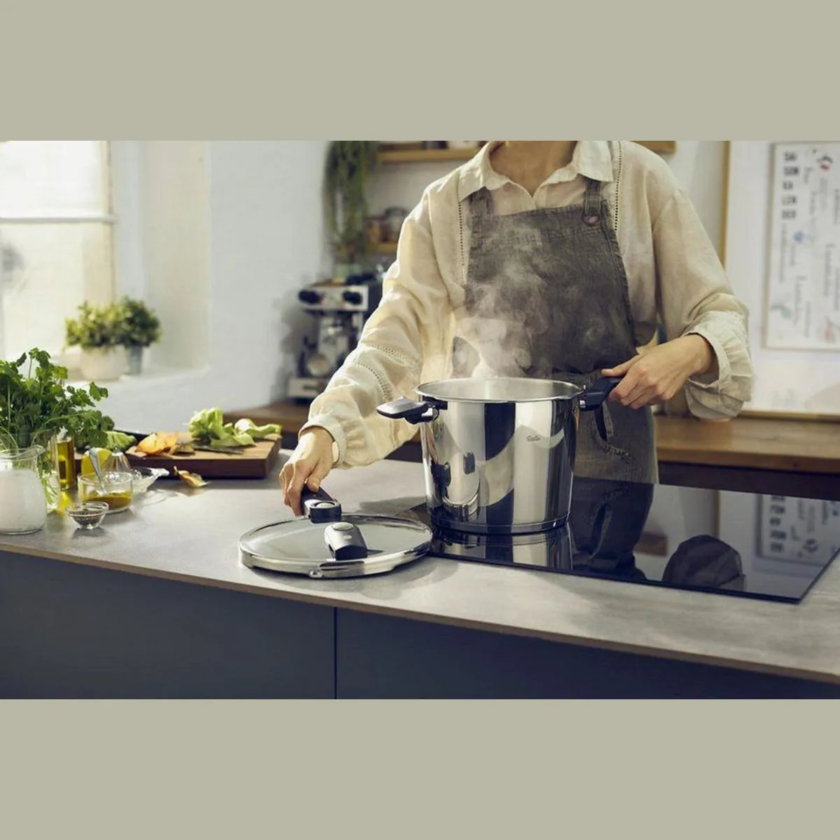 Fissler Vitaquick Elemental Schnellkochtopf, 2 Garstufen, Edelstahl 18/10 5