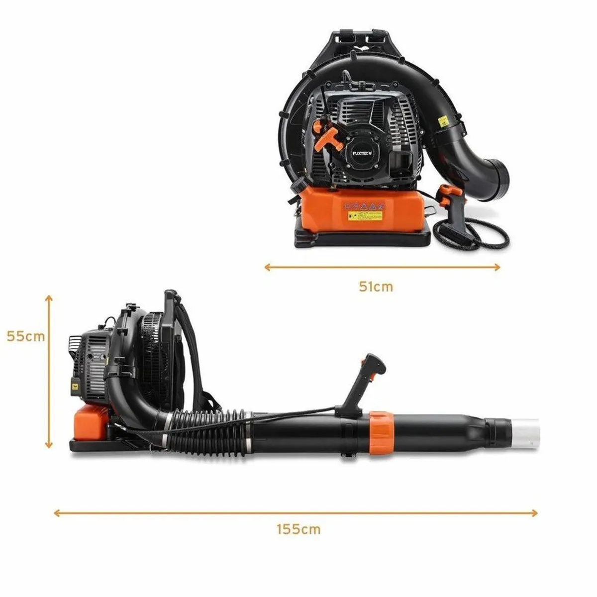 FUXTEC FX-LBP185TPRO Benzin-Laubbläser, 85 cm³, 95 m/s Luftgeschwindigkeit, rückentragbar 3