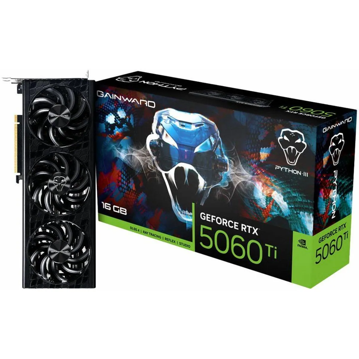 Gainward GeForce RTX 5060 Ti Python III, Triple-Fan-Kühlsystem, 16 GB GDDR7