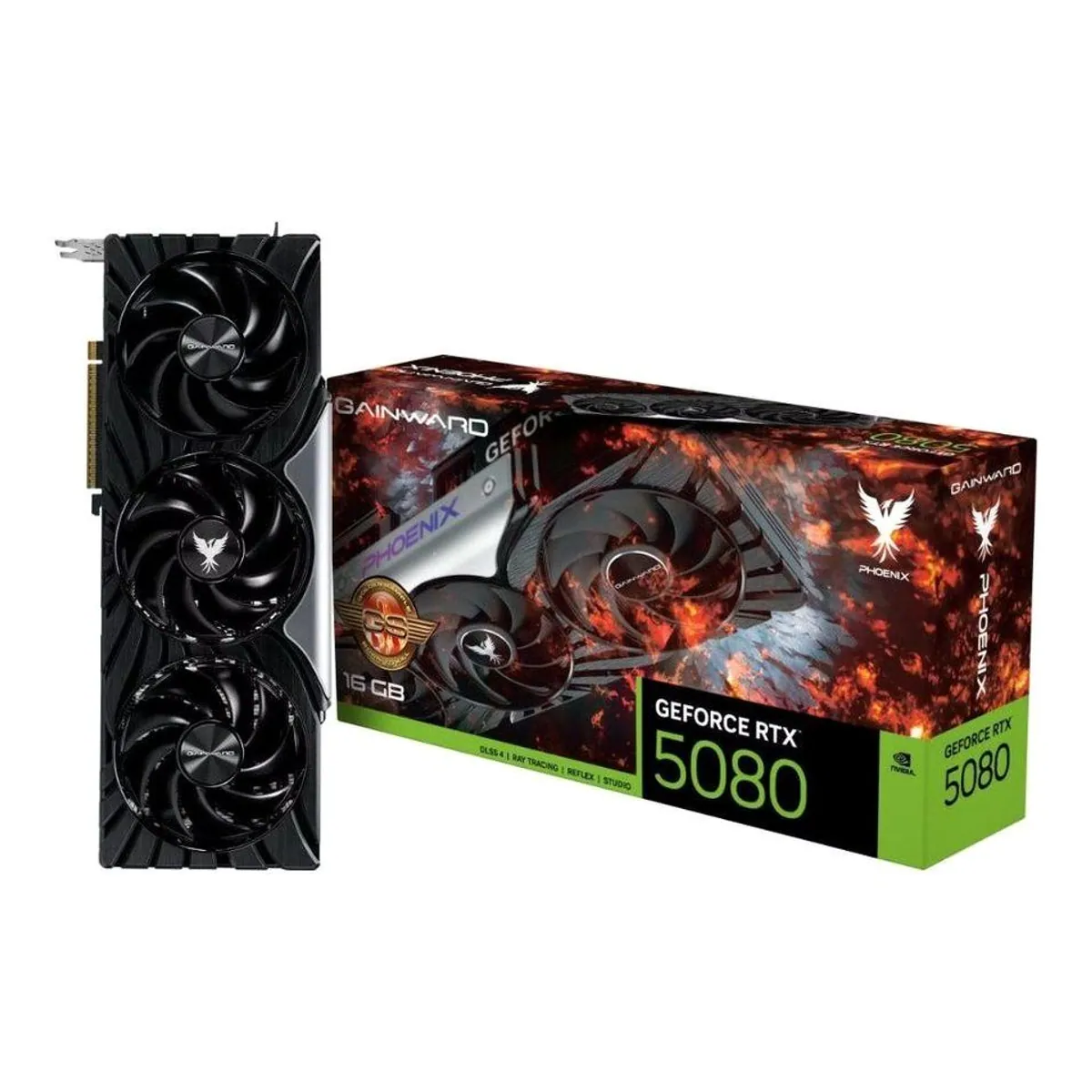 Gainward GeForce RTX 5080 Phoenix GS V1, hohe Leistung, 16 GB GDDR7, 256 Bit Speicherbus