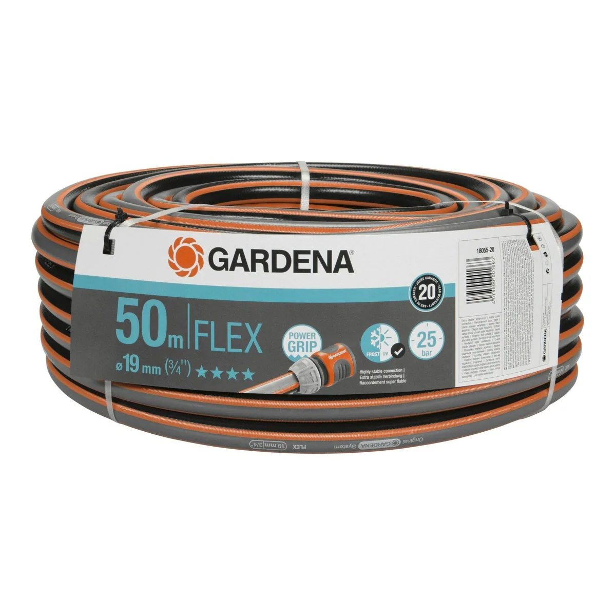 GARDENA Comfort FLEX Schlauch, druckfest, flexibles Spiralgewebe, Power Grip Profil — 50 m