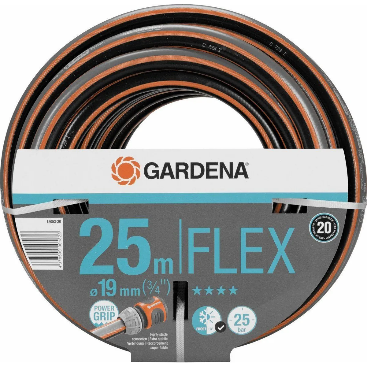 GARDENA Comfort Flex Wischwasserschlauch 25 m, druckfest, UV-beständig, flexibel