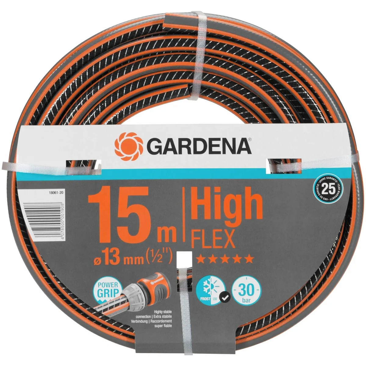 GARDENA Gartenschlauch Comfort HighFLEX, hohe Flexibilität, langlebig, platzsparend
