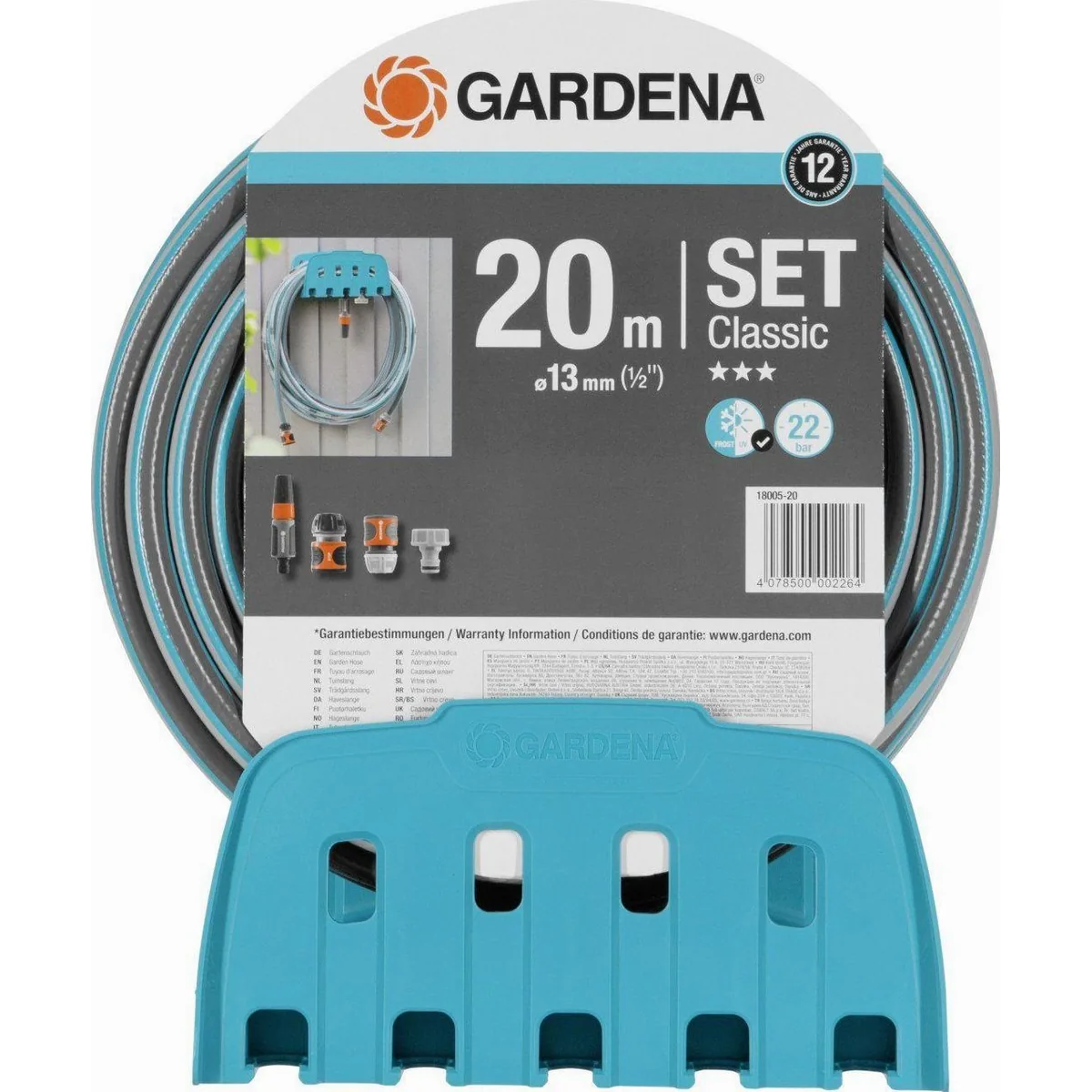 GARDENA Wandschlauchhalter, inkl. 20 m PVC-Schlauch, druckfest und formstabil