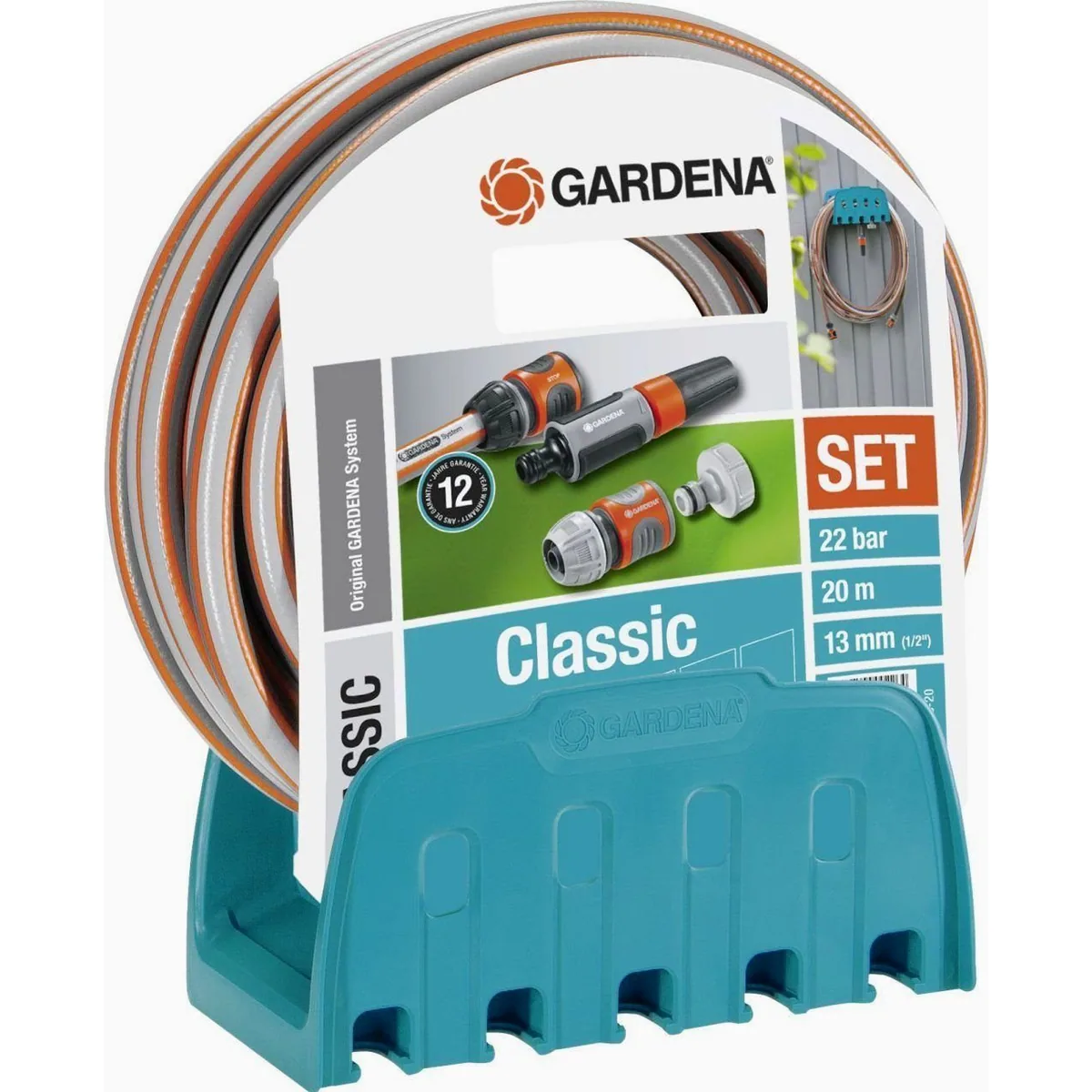 GARDENA Wandschlauchhalter, inkl. 20 m PVC-Schlauch, druckfest und formstabil 2