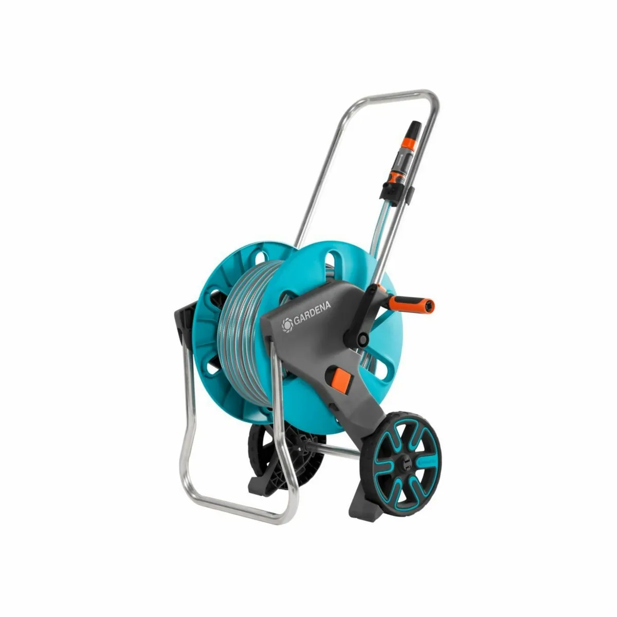 GARDENA CleverRoll M Schlauchwagen, platzsparend, ergonomisch, mit Nachtropfstopp 5