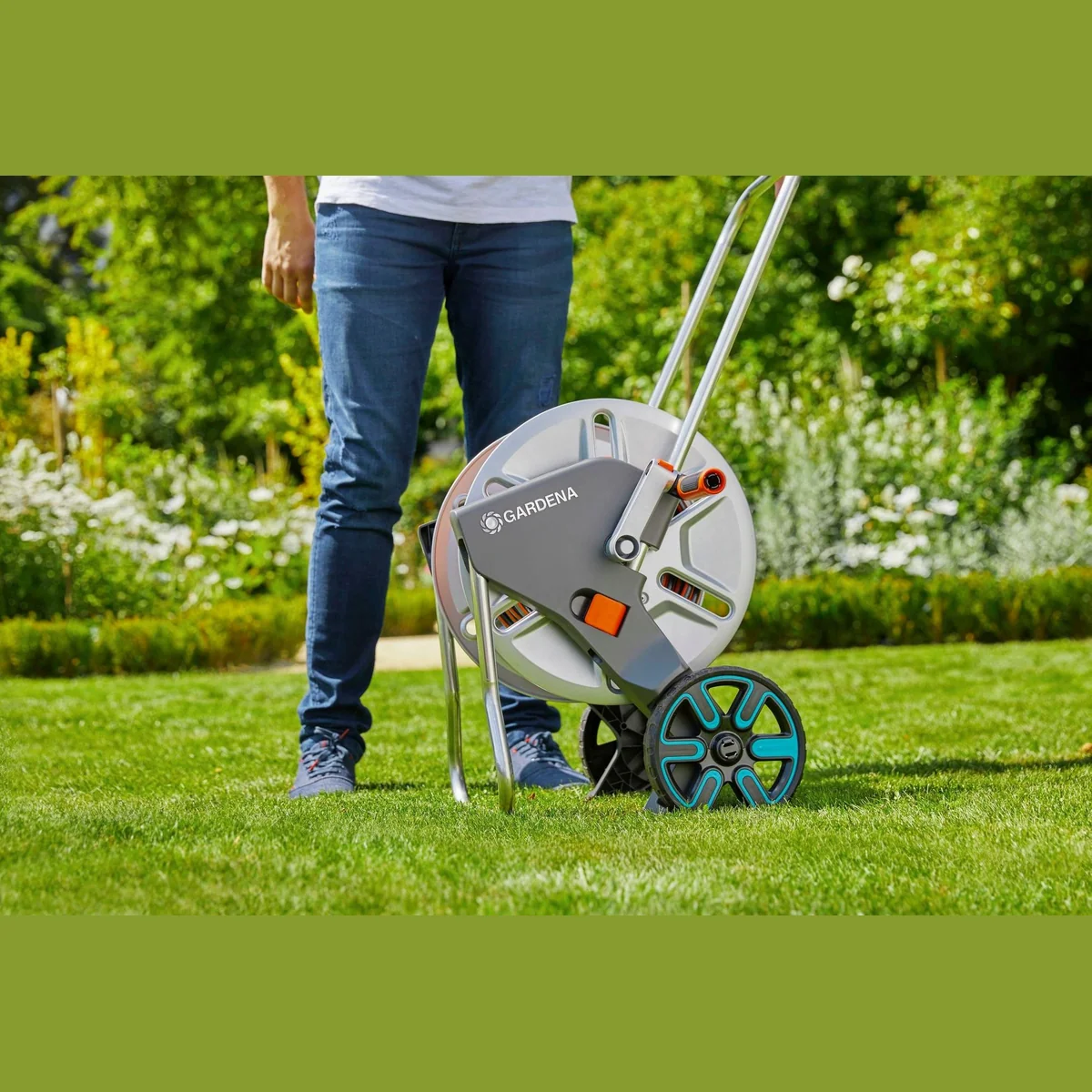 Gardena CleverRoll M Easy Schlauchwagen, stabil, 25 m Schlauch, frostbeständig 4