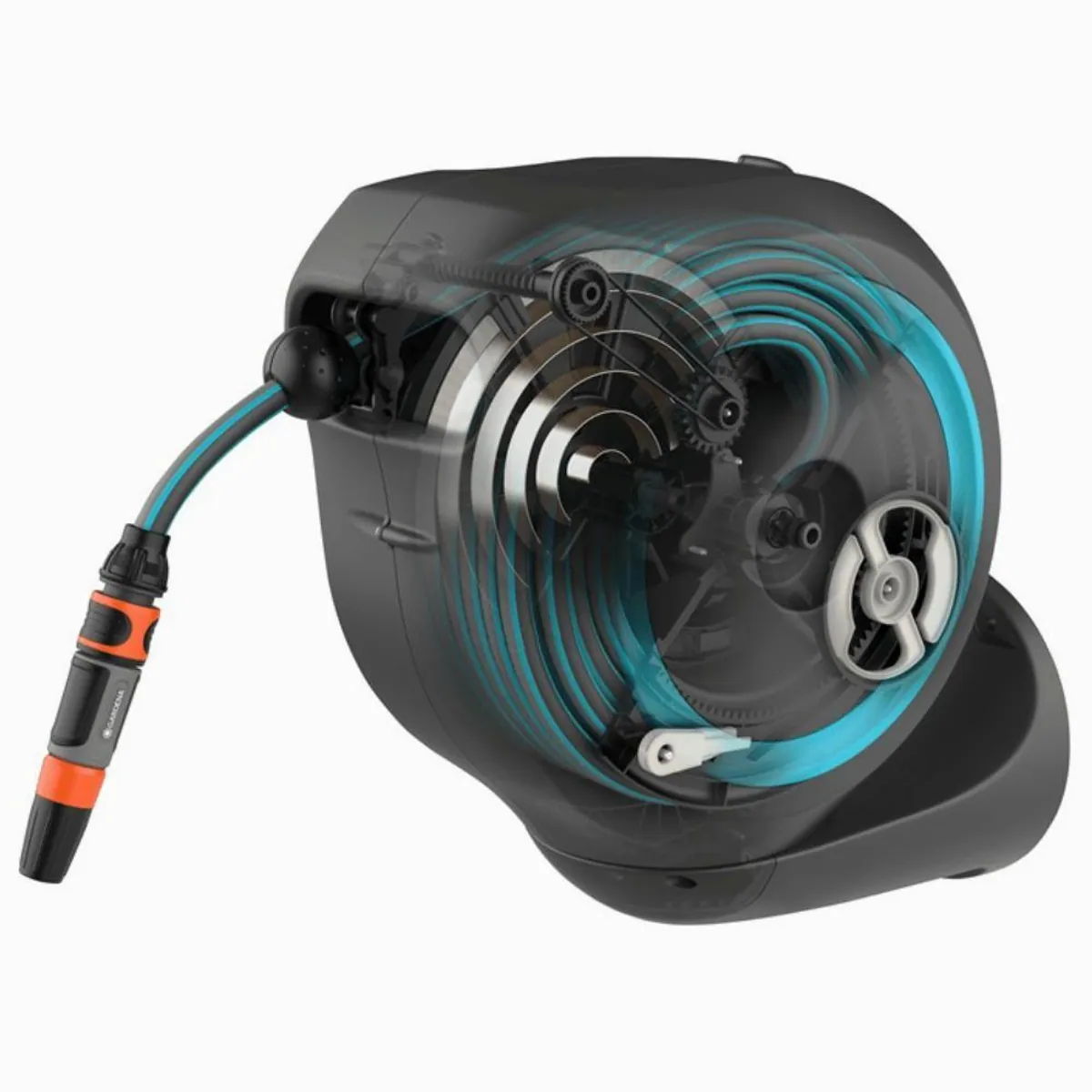 GARDENA RollUp M Schlauchaufroller, 20m Gartenschlauch, 180° drehbar 3