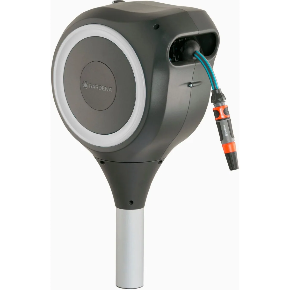 GARDENA Schlauchbox RollUp M, 20 m Schlauch, 360° Drehung, RollControl 4