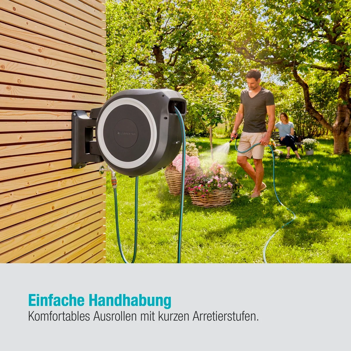 GARDENA Wandschlauchbox RollUp XL, 35 m Schlauch, frostsicher, schwenkbar 2