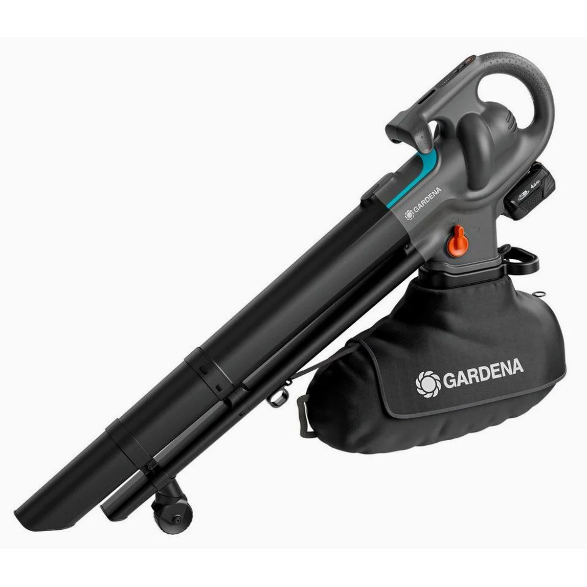 GARDENA PowerJetCollect 18V Akku-Laubsauger, starke Saugkraft, höhenverstellbares Rad