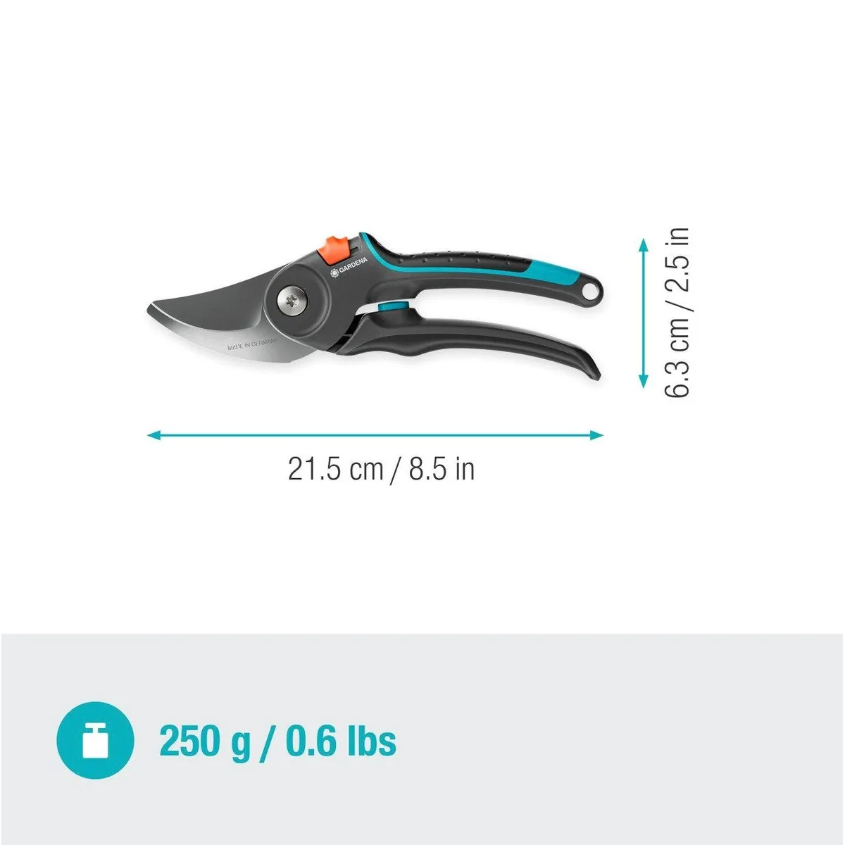 Gardena PremiumCut Pro Gartenschere, starke Leistung, ergonomisches Design, langlebige Klingen 3