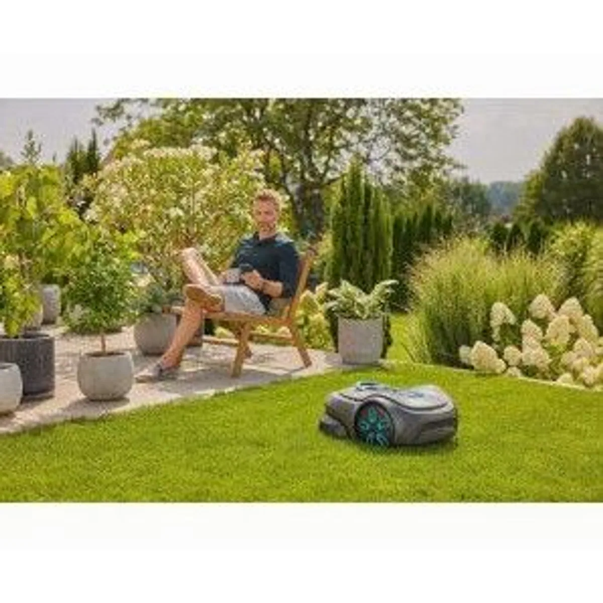 Gardena Mähroboter SILENO free Set, für Flächen bis 1200 m², kabellos und smart 5