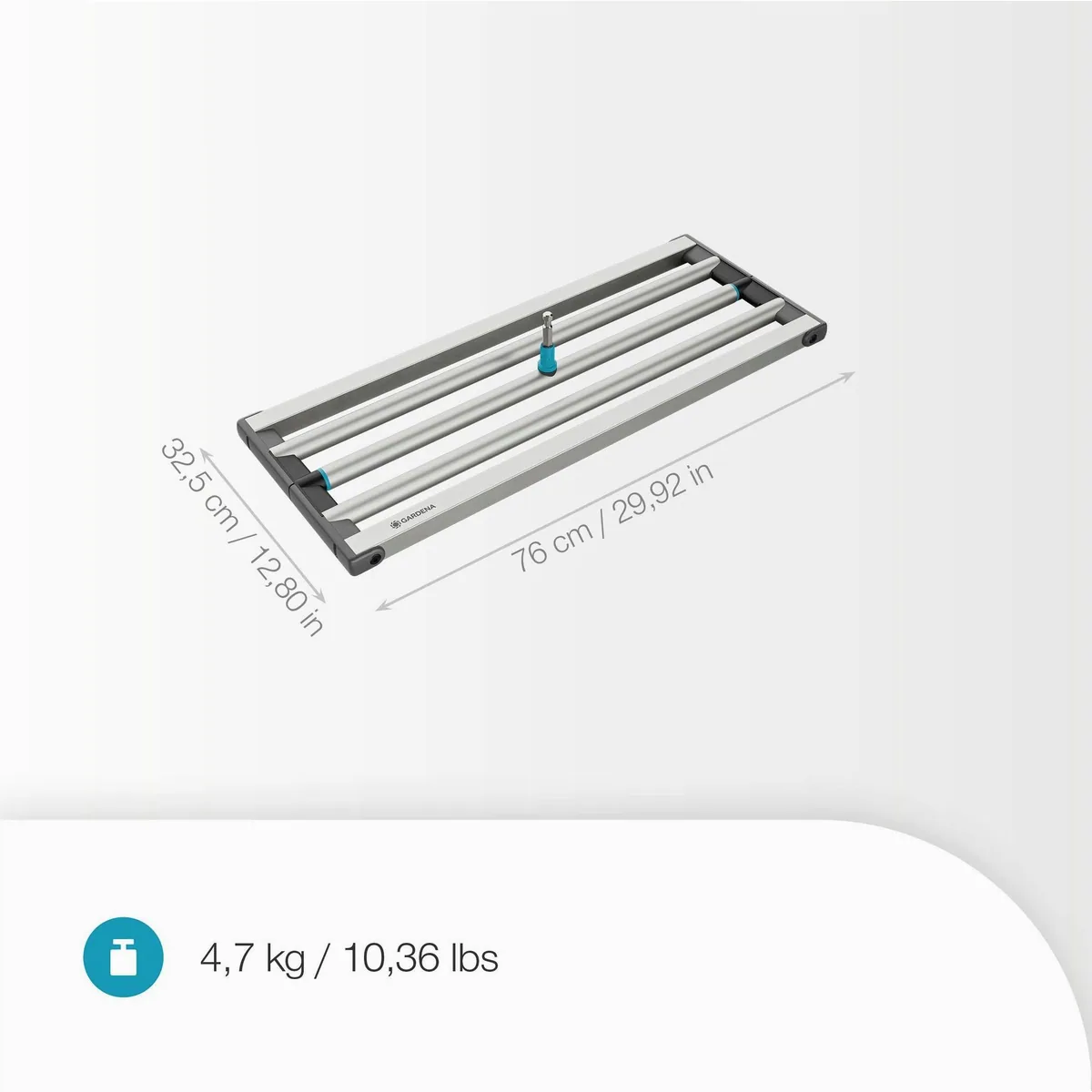 GARDENA Rasenrechen combisystem-Rasenrakel, 76 cm Arbeitsbreite, leicht schiebbar, robust, einfach zu reinigen 3