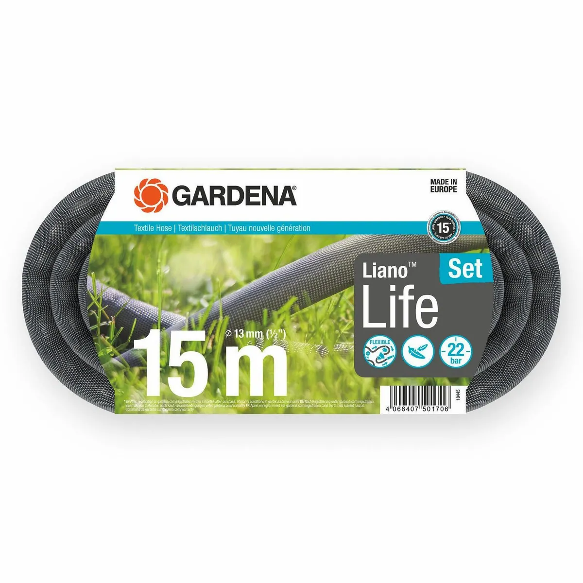 GARDENA Liano Schlauch 15m, robust, leicht und vielseitig einsetzbar 4