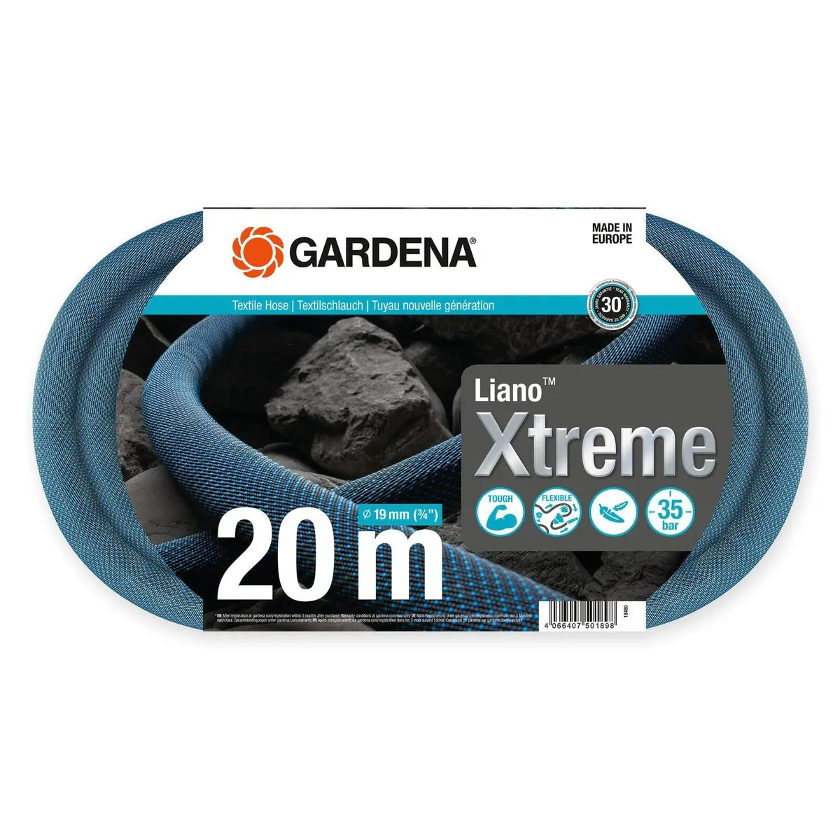 GARDENA Schlauch Liano 20m, robust, UV-beständig, frostgeschützt 3