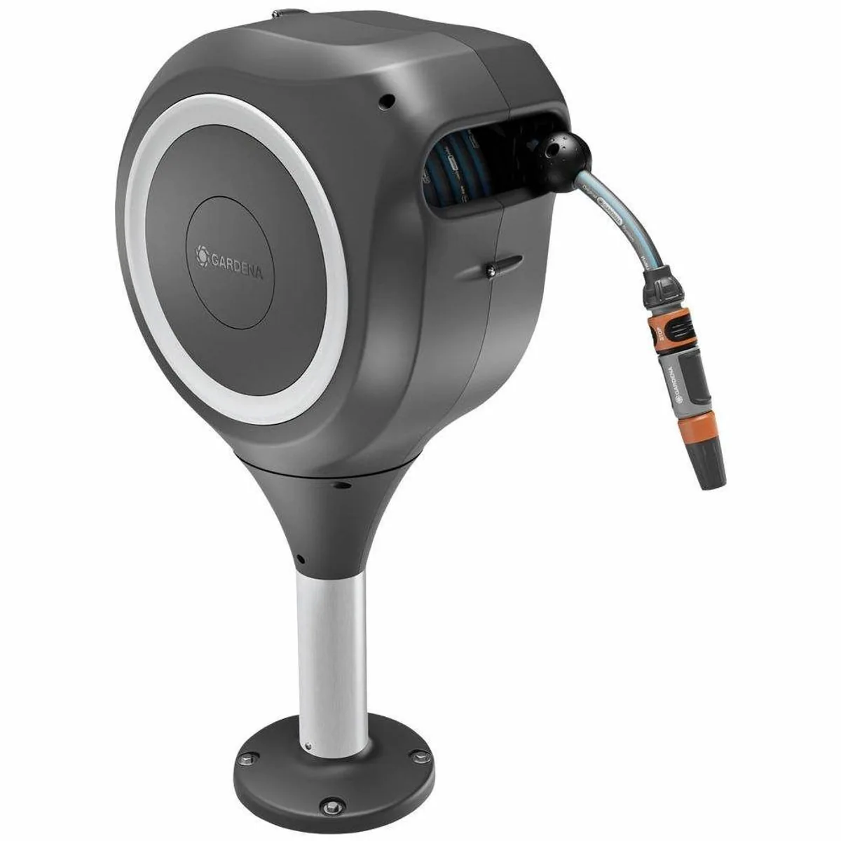 GARDENA Terrassen-Schlauchbox RollUp M, automatische Aufrollfunktion, 20 m Schlauch