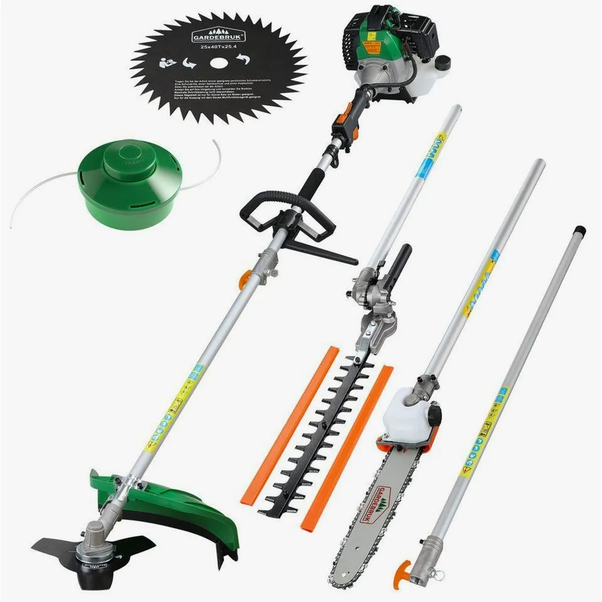 Gardebruk GBMT520 Benzin-Motorsense, 5 in 1 Multitool mit Tragegurt