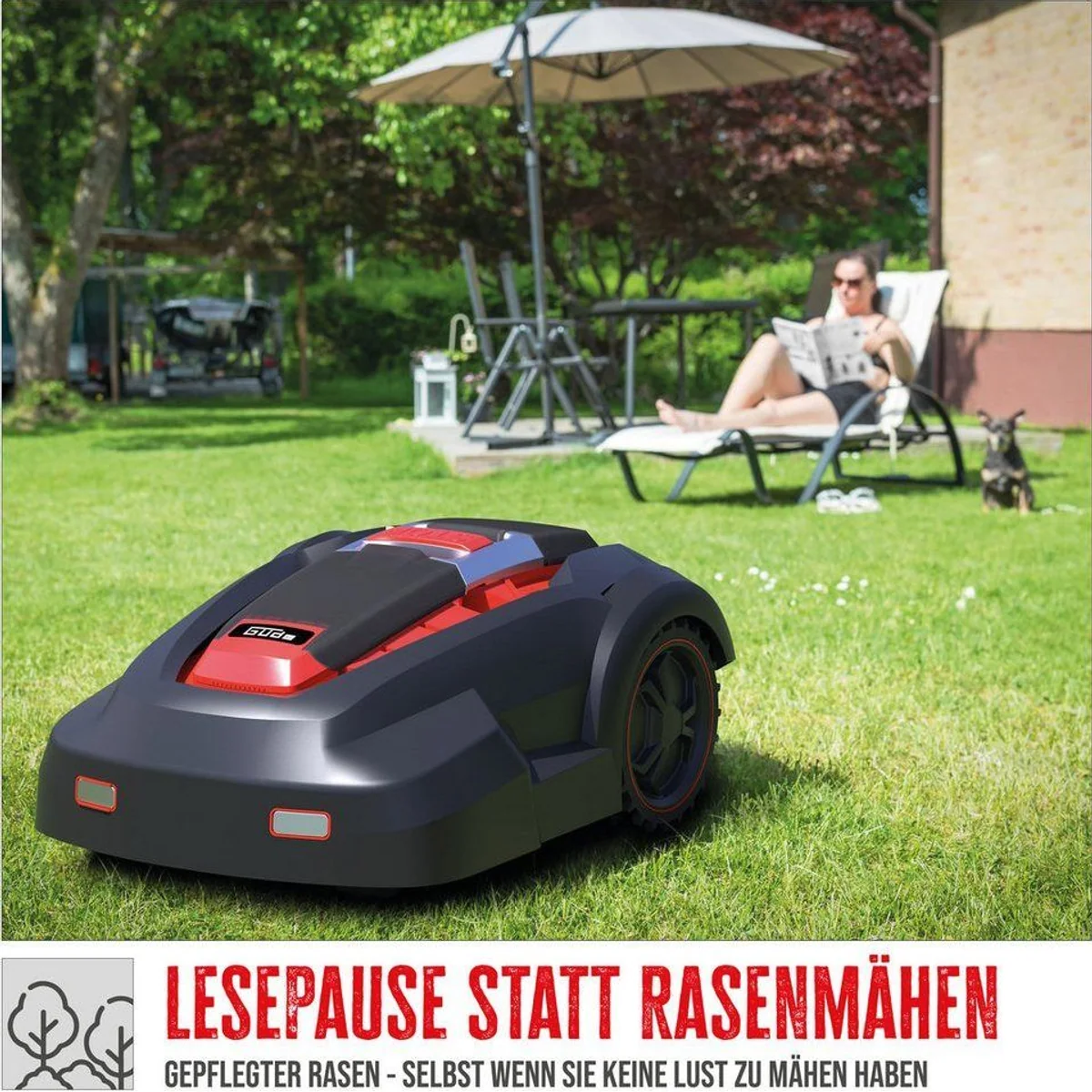 Güde Rasenmähroboter GRR 240.1, für Rasenflächen bis 1000 m², präziser Schnitt mit 3 Messern 2