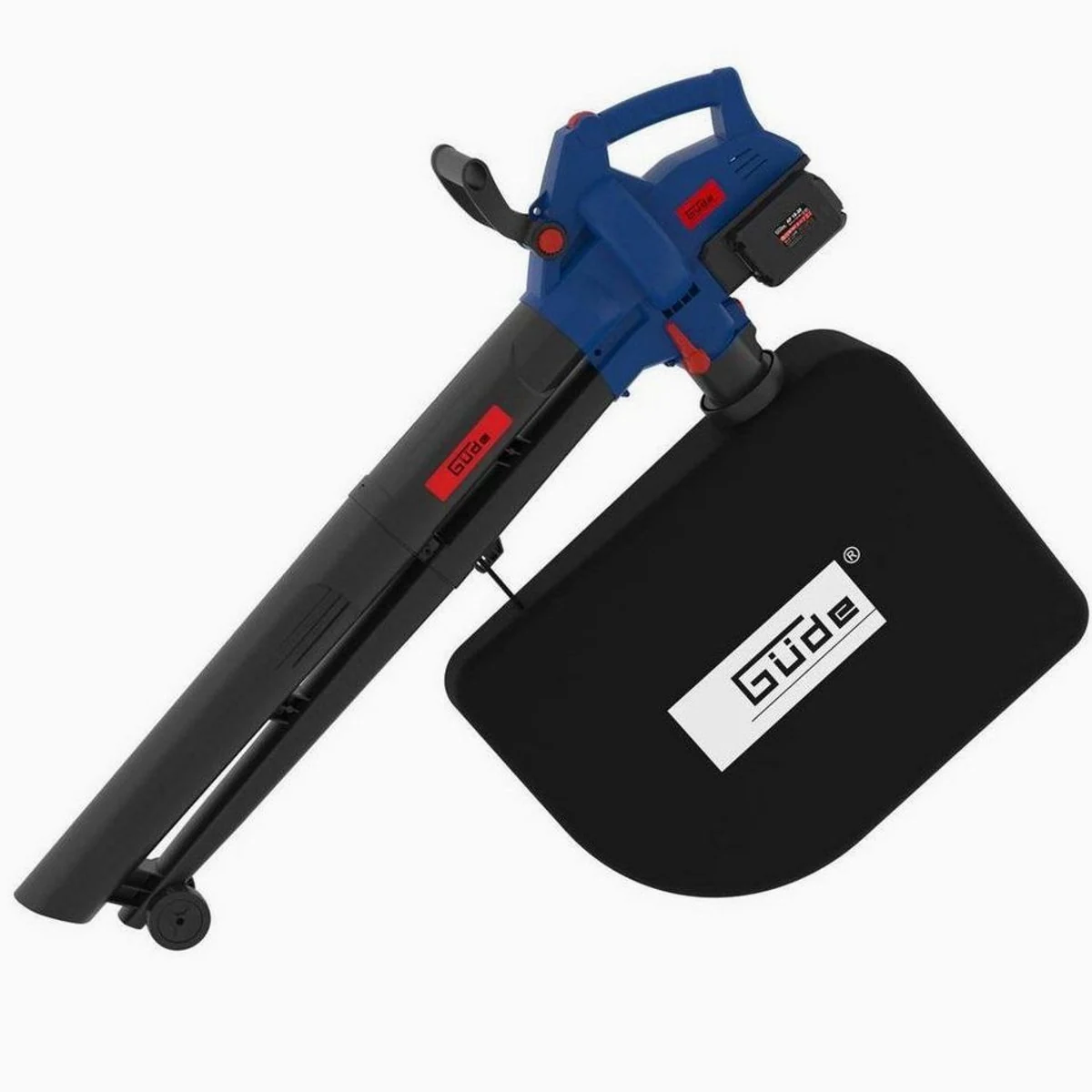 Güde Akku-Laubsauger LS 36-302-30, variabel einstellbare Geschwindigkeit, inkl. Akkus & Doppelladegerät