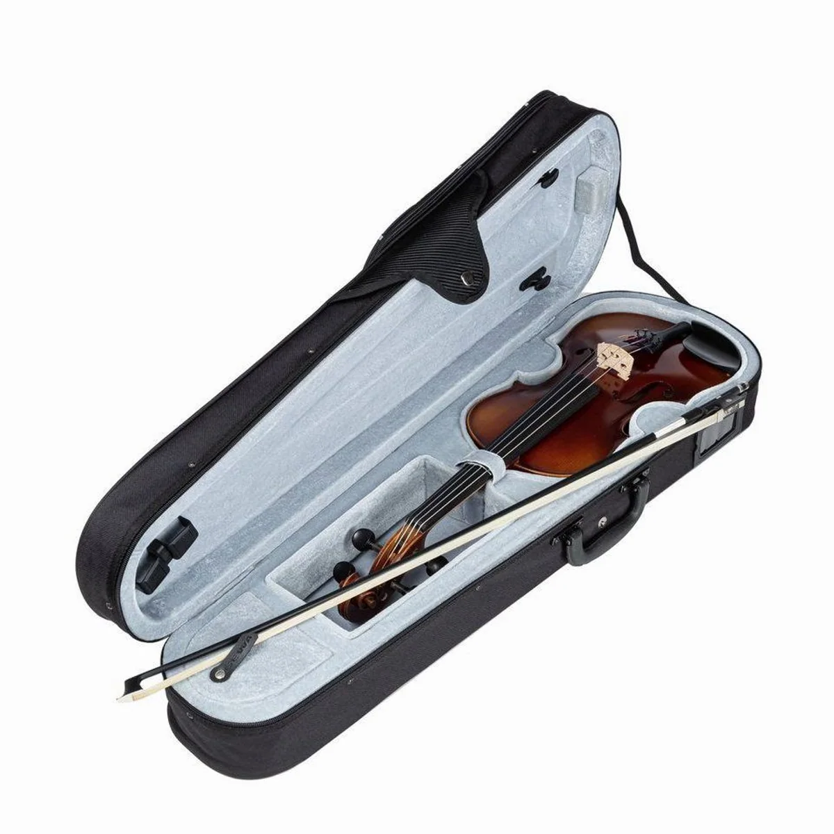 Gewa Violingarnitur Allegro 4/4, hochwertiges Holz, leichter Carbon-Bogen — inkl. Softcase
