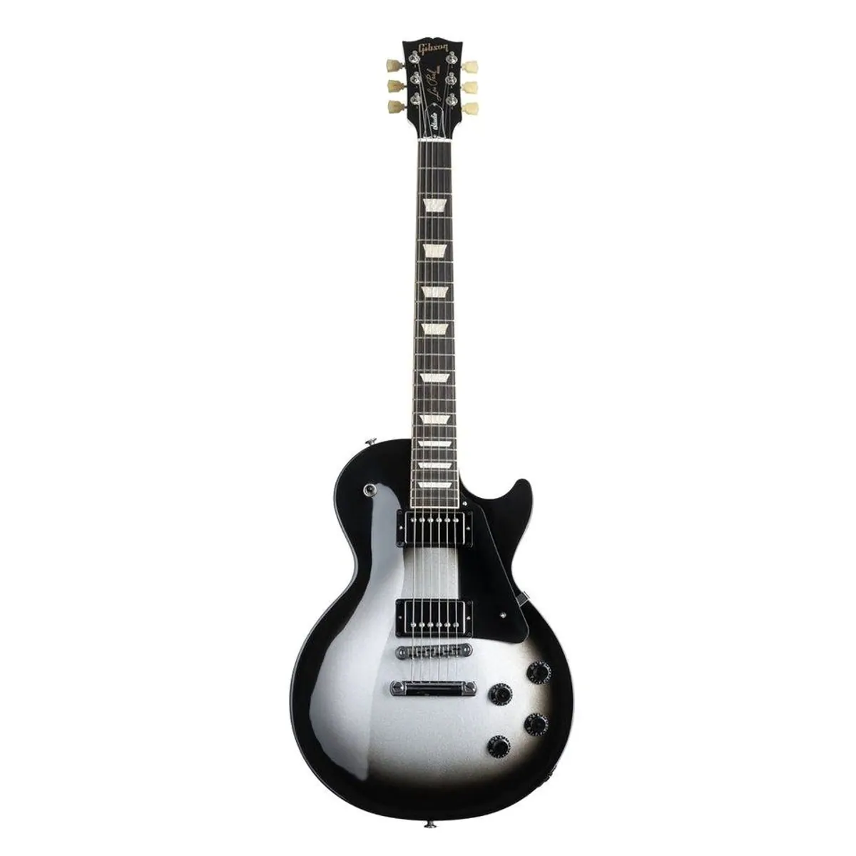 Gibson Les Paul Studio Silverburst, massiver Mahagonikorpus, Burstbucker Pro Humbucker 2