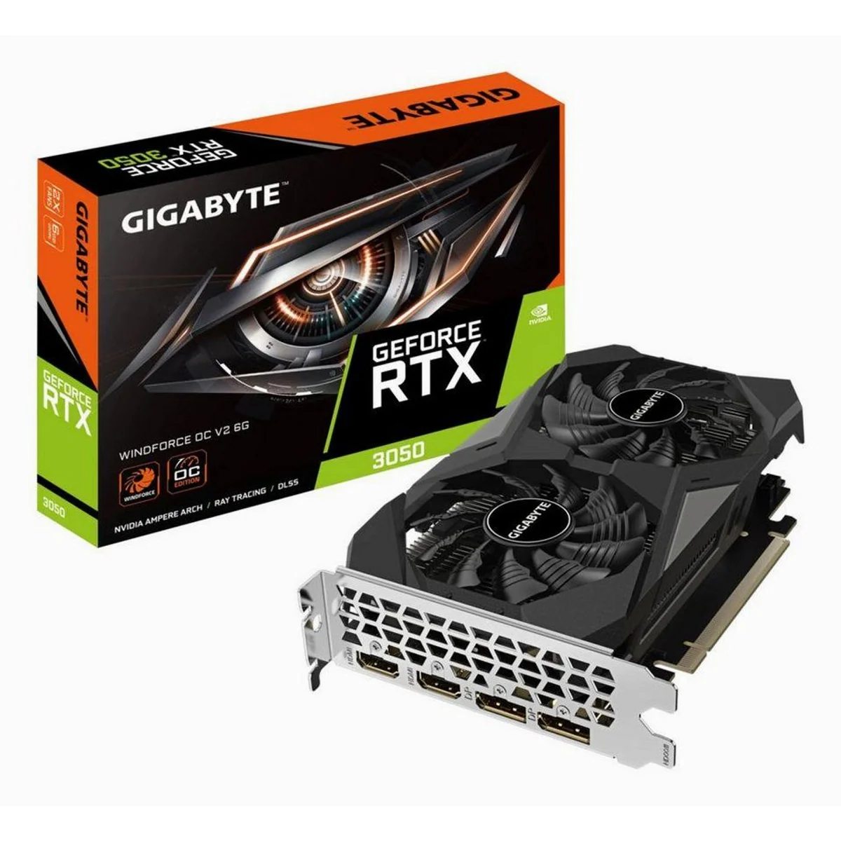Gigabyte GeForce RTX 3050 WINDFORCE OC V2 6G, leistungsstark, effizient, kompakt
