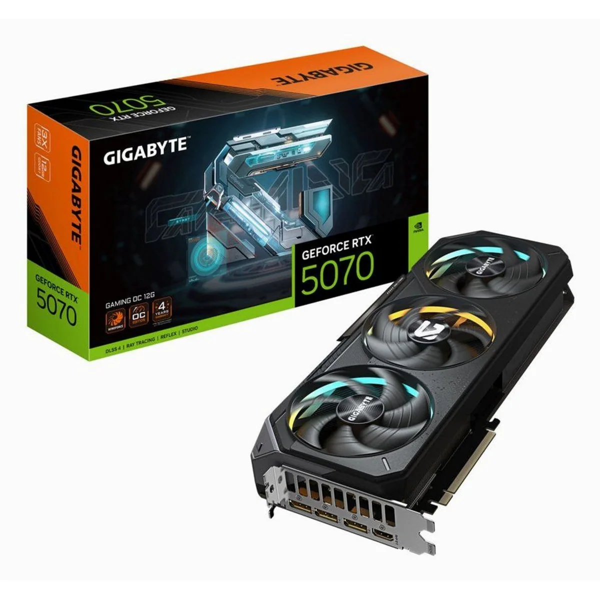 Gigabyte GeForce RTX 5070 GAMING OC 12G, 12GB GDDR7, 192 Bit, PCI-Grafikkarte — hohe Leistung, erstklassige Kühlung, optimierte Gaming-Erfahrung