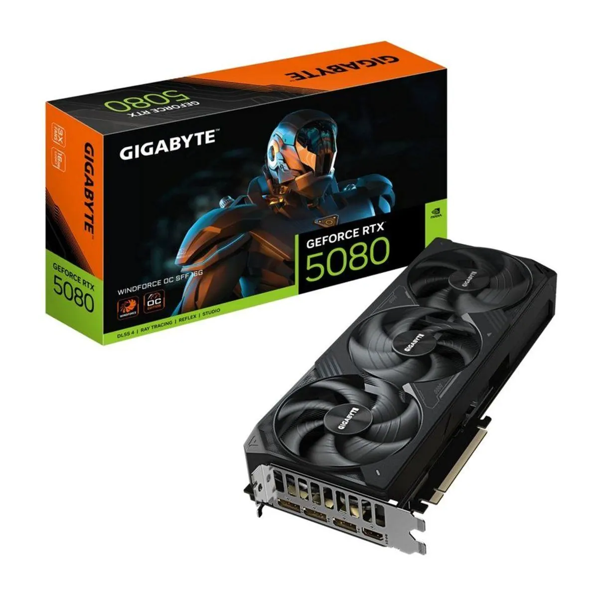 Gigabyte GeForce RTX 5080 WINDFORCE OC SFF, 16 GB GDDR7, kompakte Hochleistungsgrafik