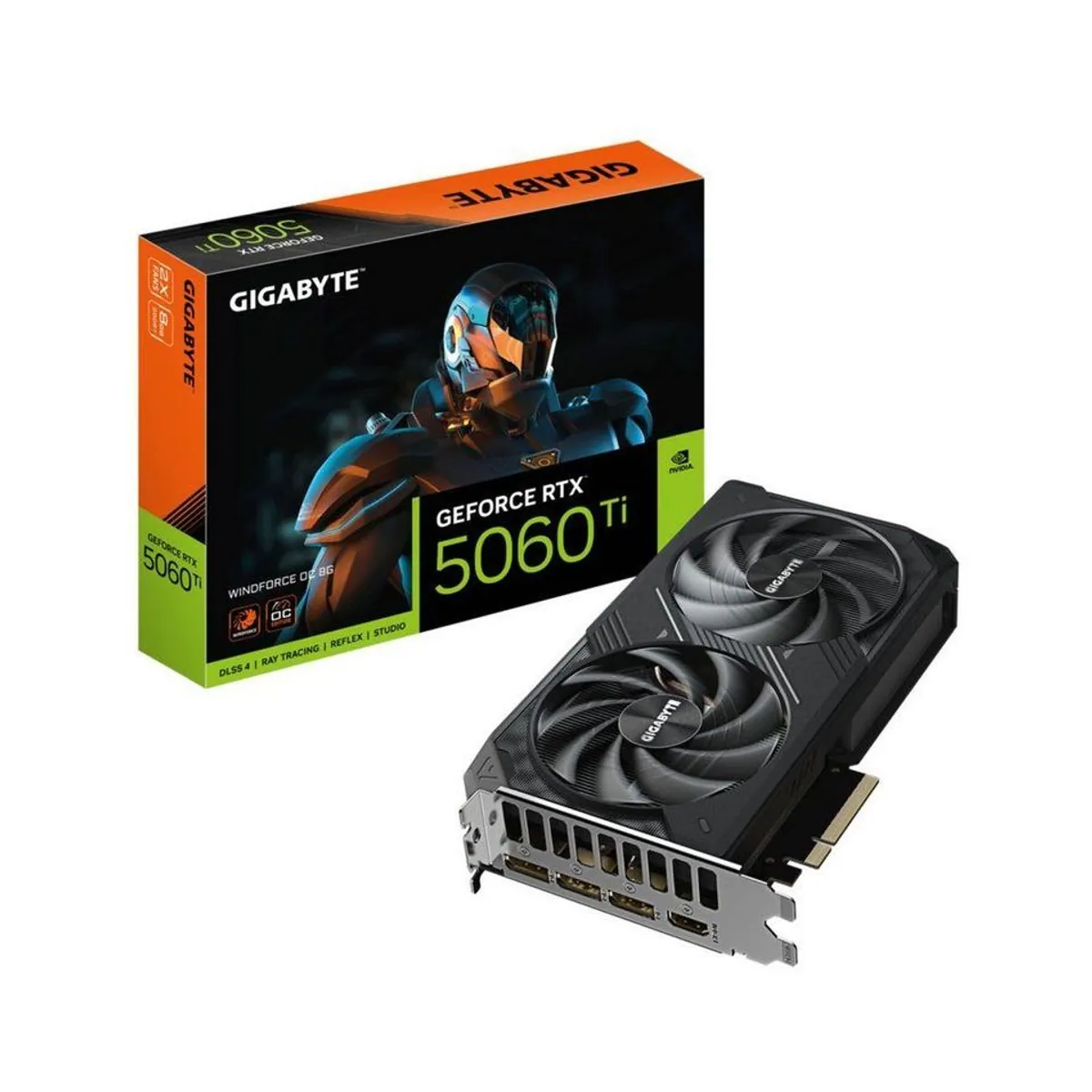 Gigabyte GeForce RTX 5060 Ti WINDFORCE OC 8G, hohe Leistung, 8 GB GDDR7, optimierte Kühlung