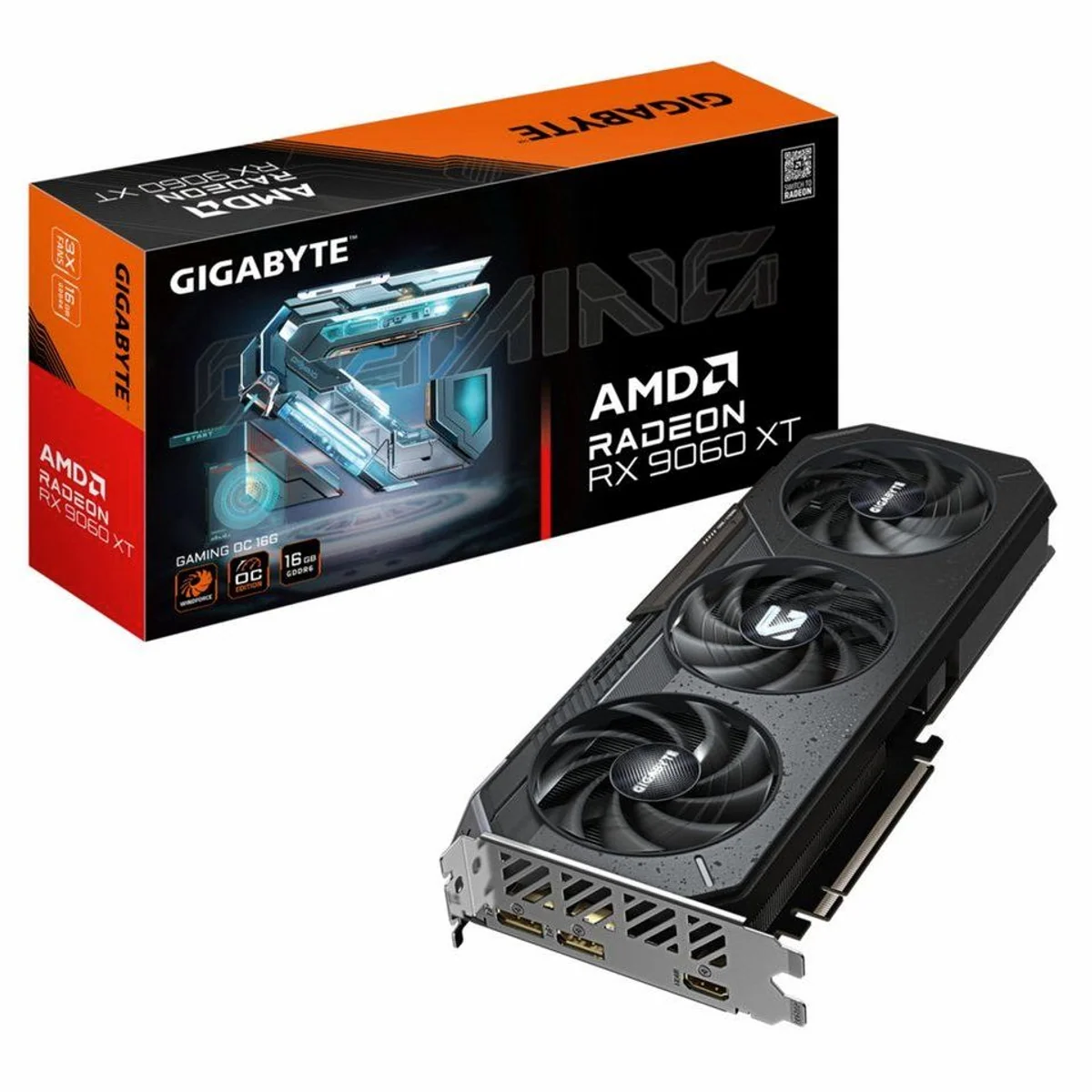 Gigabyte Radeon RX 9060 XT GAMING OC 16G, hohe Leistung, 16GB GDDR6, PCI-Express