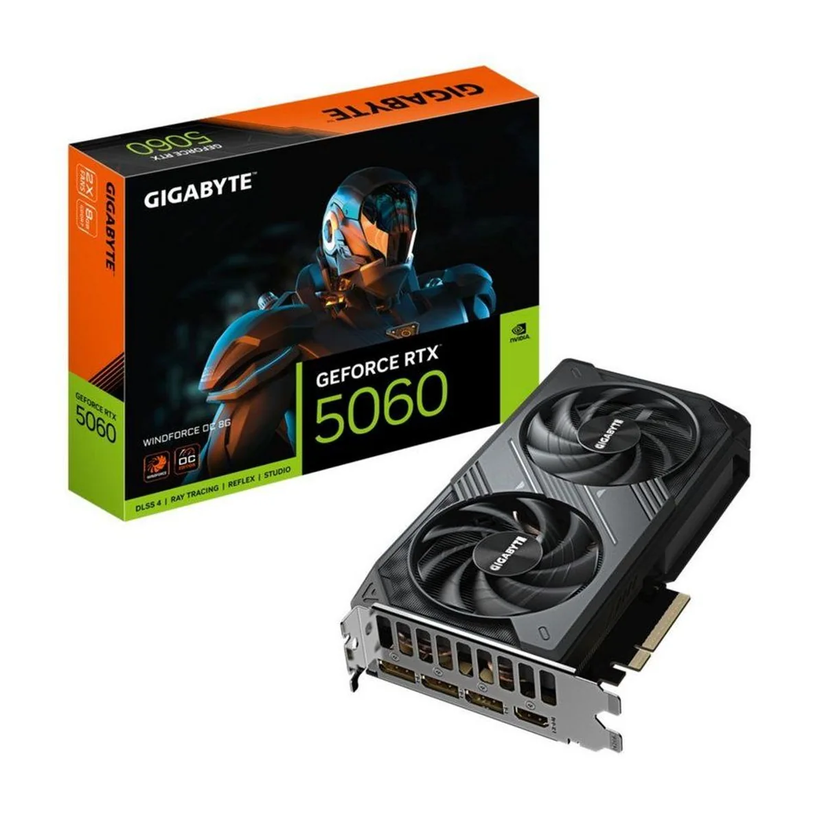Gigabyte GeForce RTX 5060 WINDFORCE OC, 8GB GDDR7, hohe Leistung, effiziente Kühlung