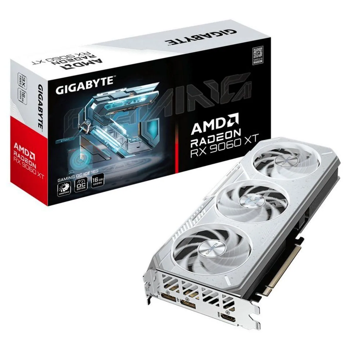 Gigabyte Radeon RX 9060 XT GAMING OC ICE, 16GB GDDR6, hohe Leistung für Gaming