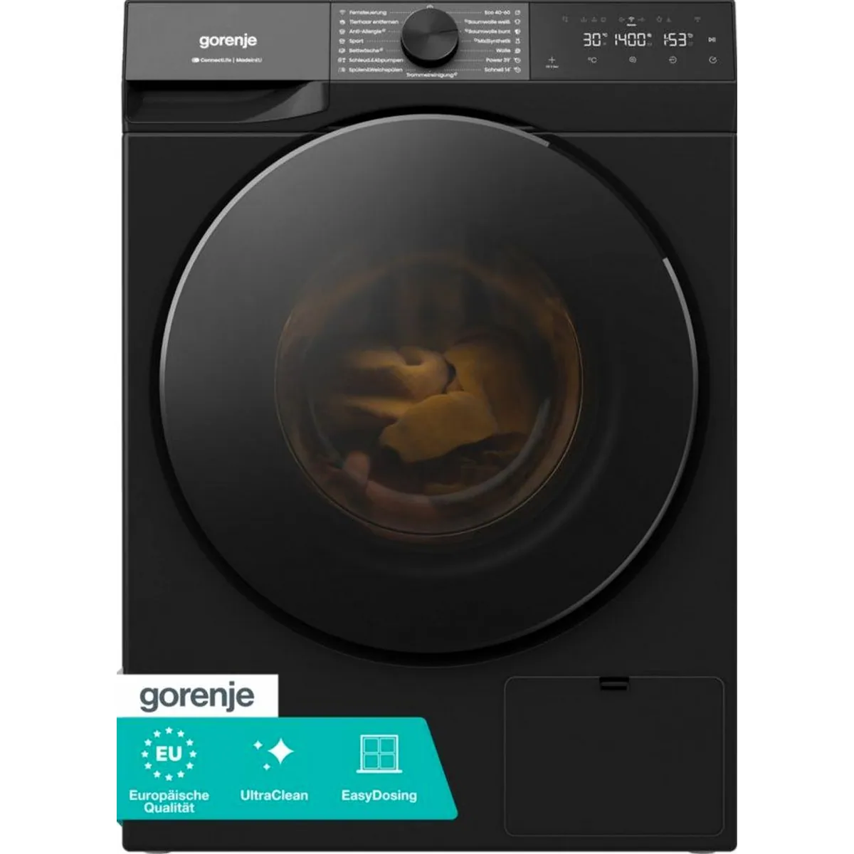 Gorenje W53G494A1P1B Waschmaschine, 9 kg, 1400 U/min, selbstreinigende Schublade