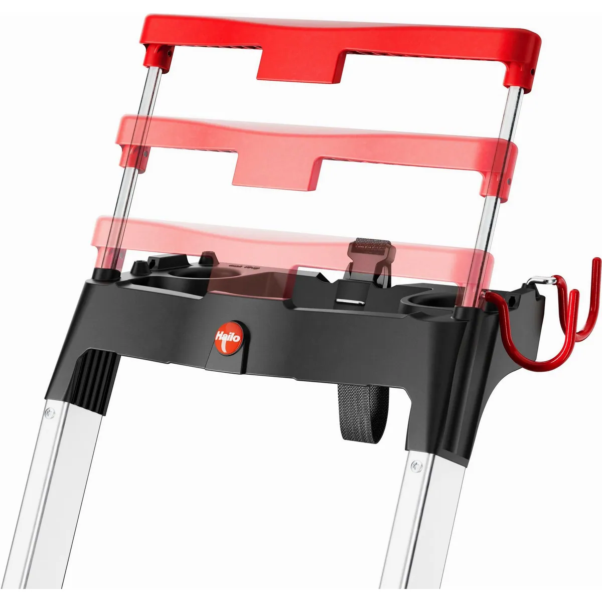 Hailo L100 TopLine Stehleiter, Sicherheitsmerkmale für sicheres Arbeiten 2