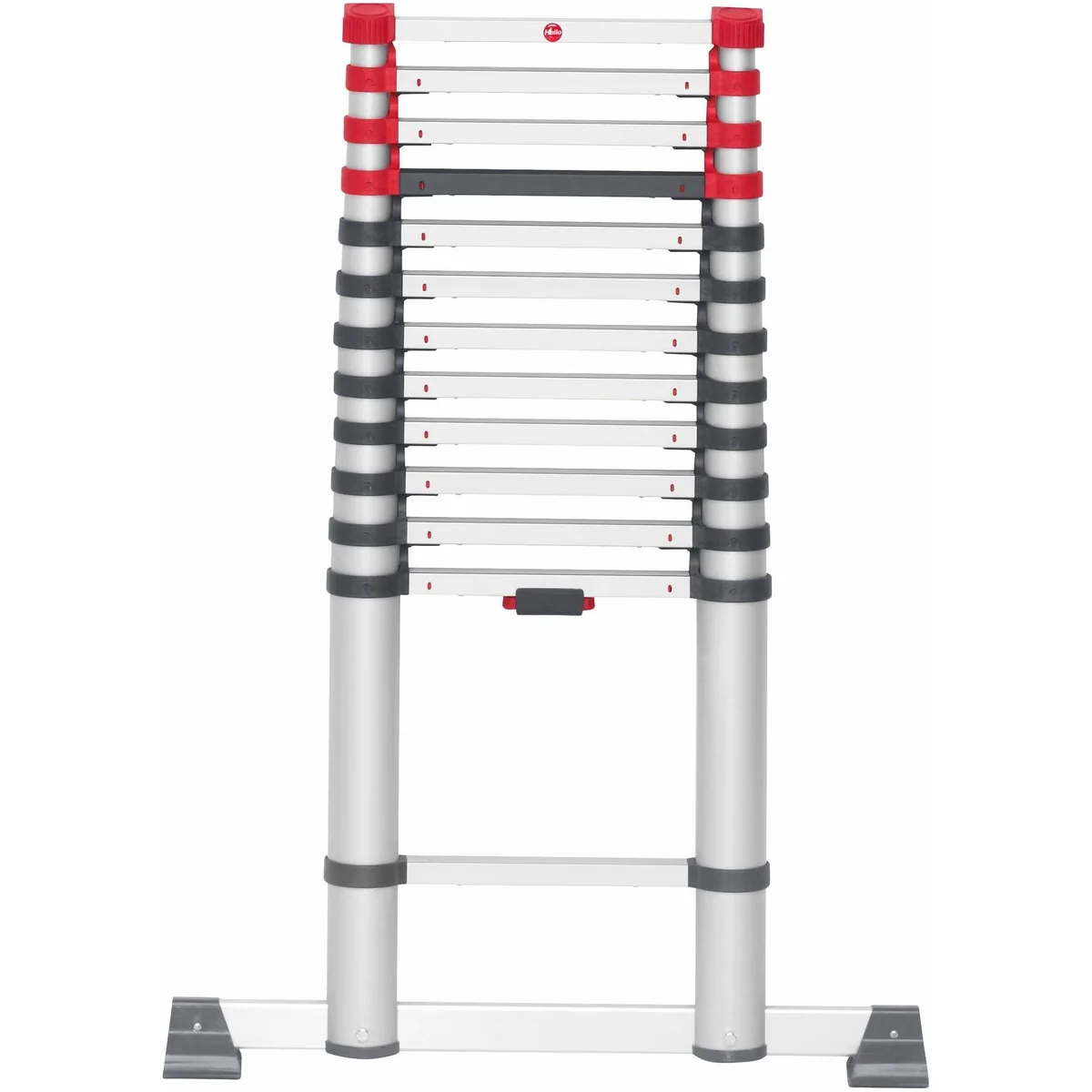 Hailo FlexLine Teleskopleiter, individuelle Höhenverstellung, sicheres Einhand-Entriegelungssystem 2