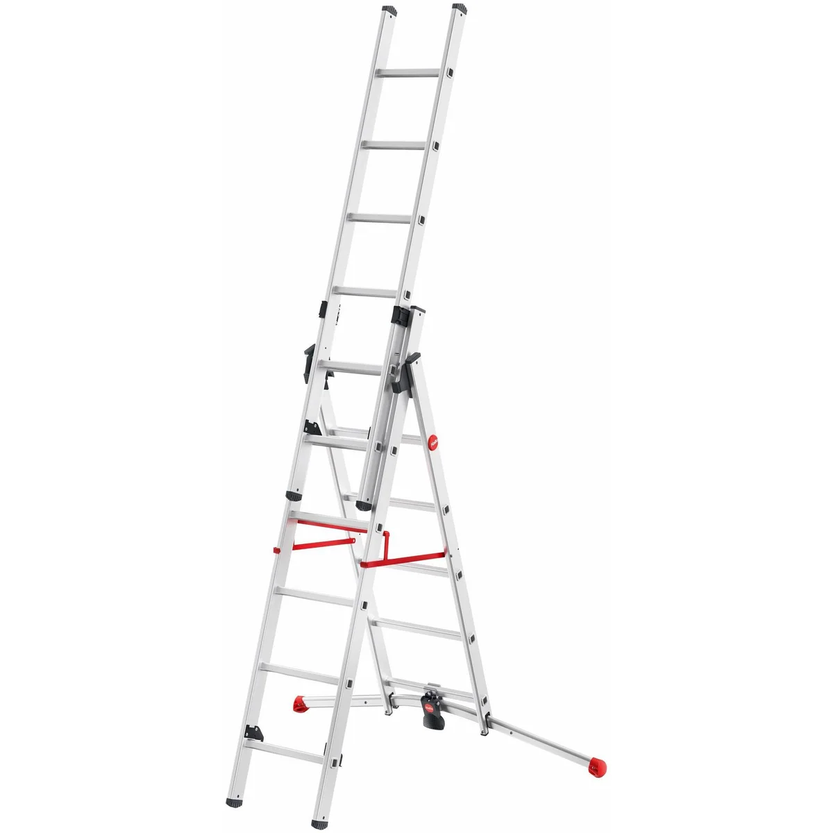 Hailo S100 ProfiLOT Vielzweckleiter, 3-teilig, LOT-System für Bodenunebenheiten 2