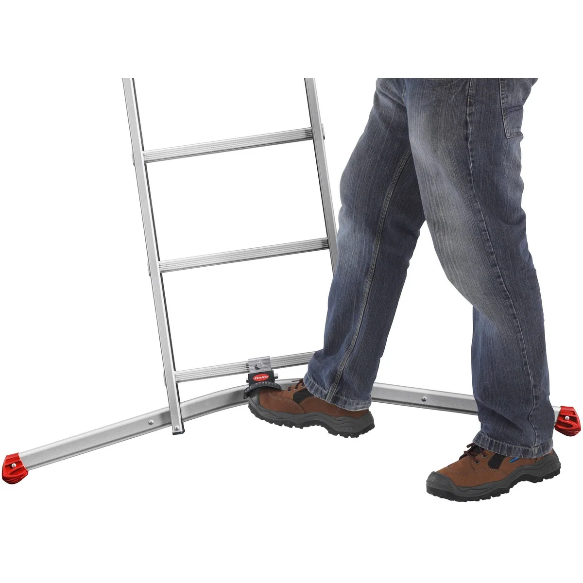 Hailo S100 ProfiLOT Vielzweckleiter, 3-teilig, LOT-System für Bodenunebenheiten 4