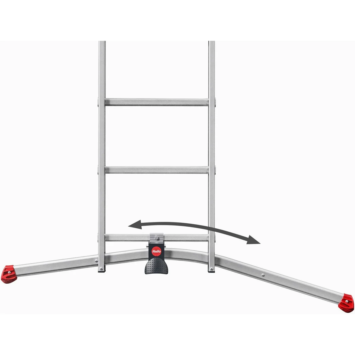 Hailo S100 ProfiLOT Vielzweckleiter, 3-teilig, LOT-System für Bodenunebenheiten 5