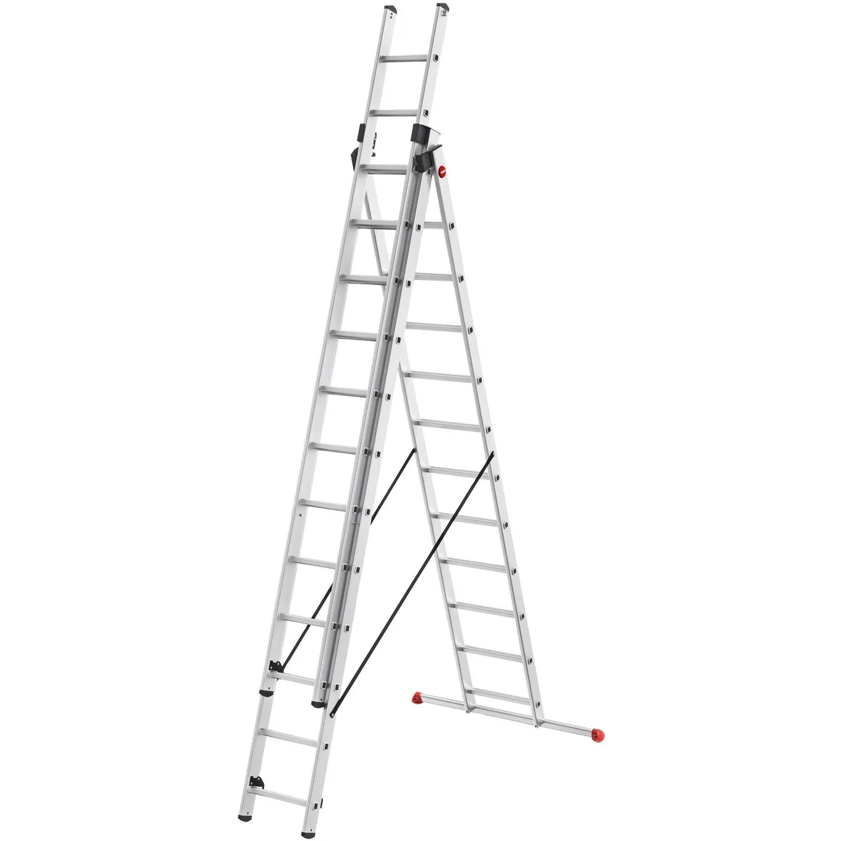 Hailo HobbyStep combi, 3-teilig, vielseitig einsetzbar — 150 kg belastbar, Treppenverstellung, Einhängetritt