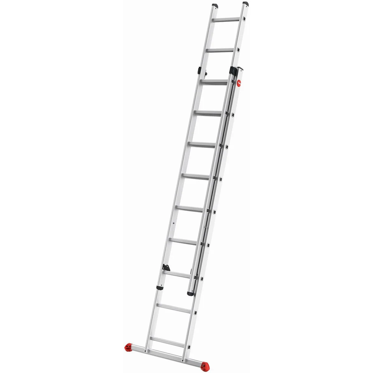 Hailo S80 ProfiStep duo, 2-teilige Alu-Schiebeleiter, höhenverstellbar und stabil