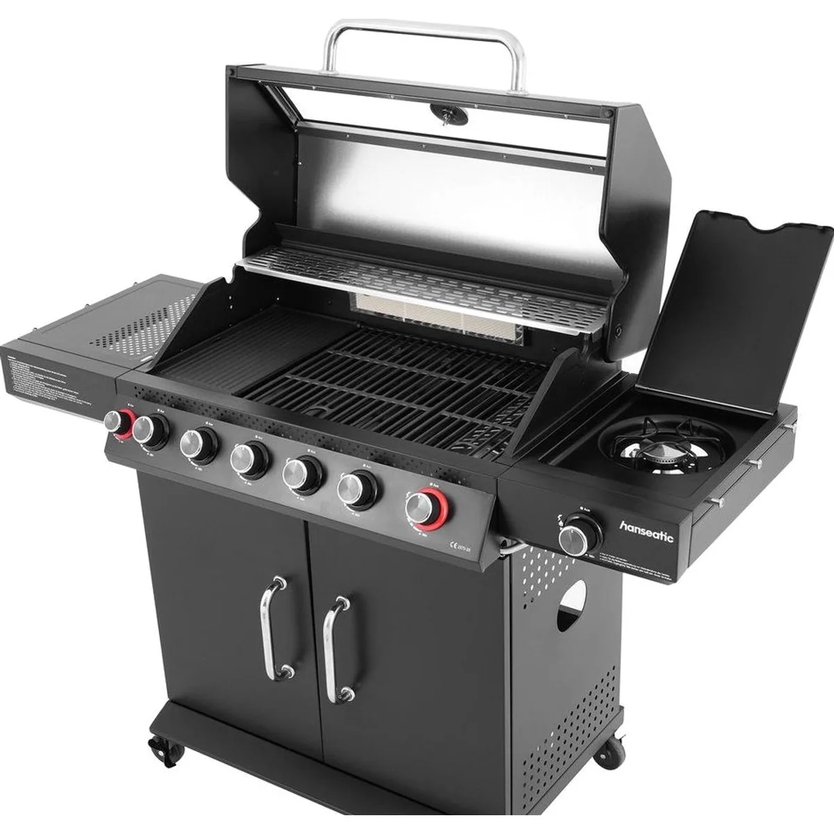 Hanseatic Gasgrill 6+2 Memphis Black Plus, hochwertige Verarbeitung und 3 Jahre Garantie 5