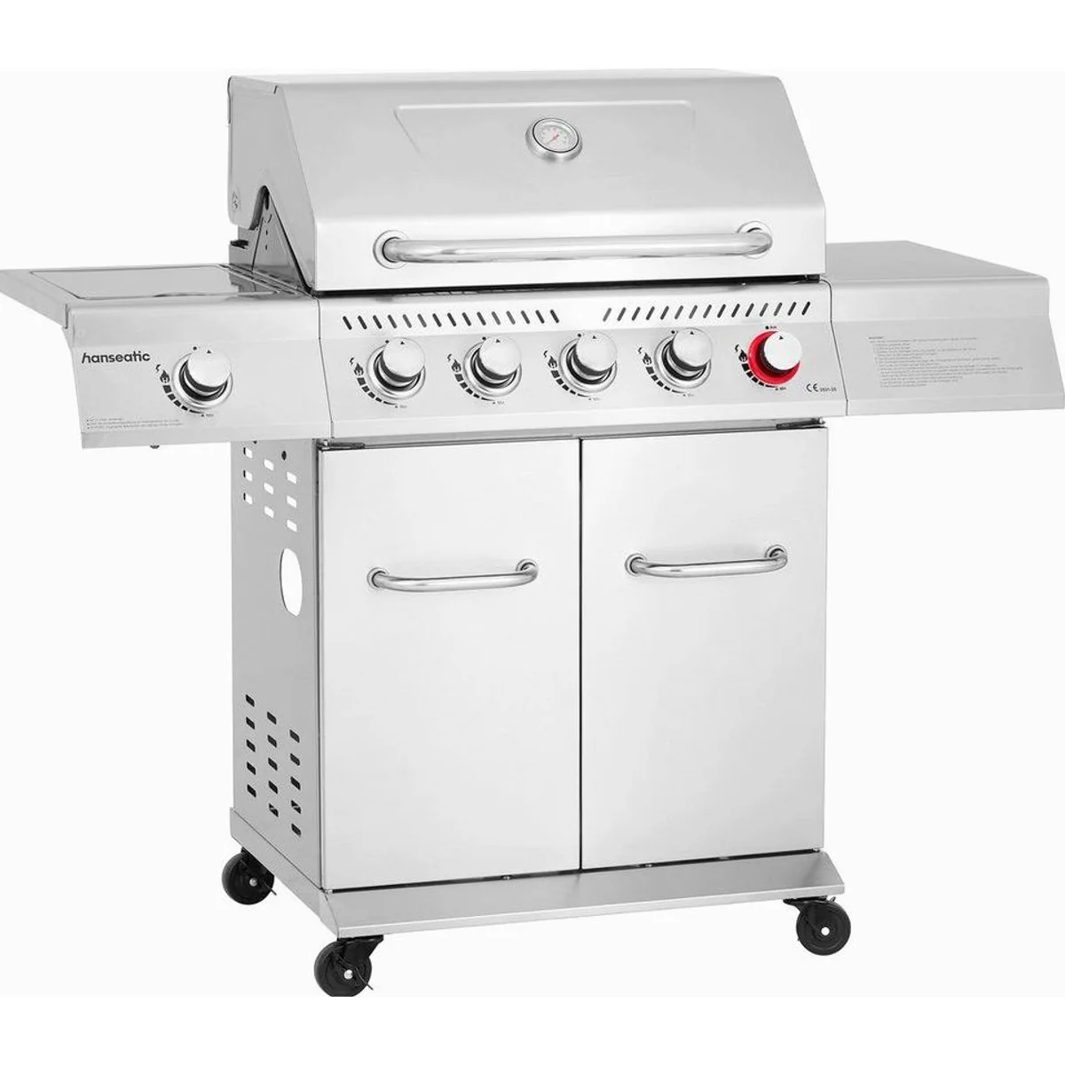 Hanseatic Gasgrill Richland, 5 Brenner + Seitenbrenner, 21,5 kW Gesamtleistung 2