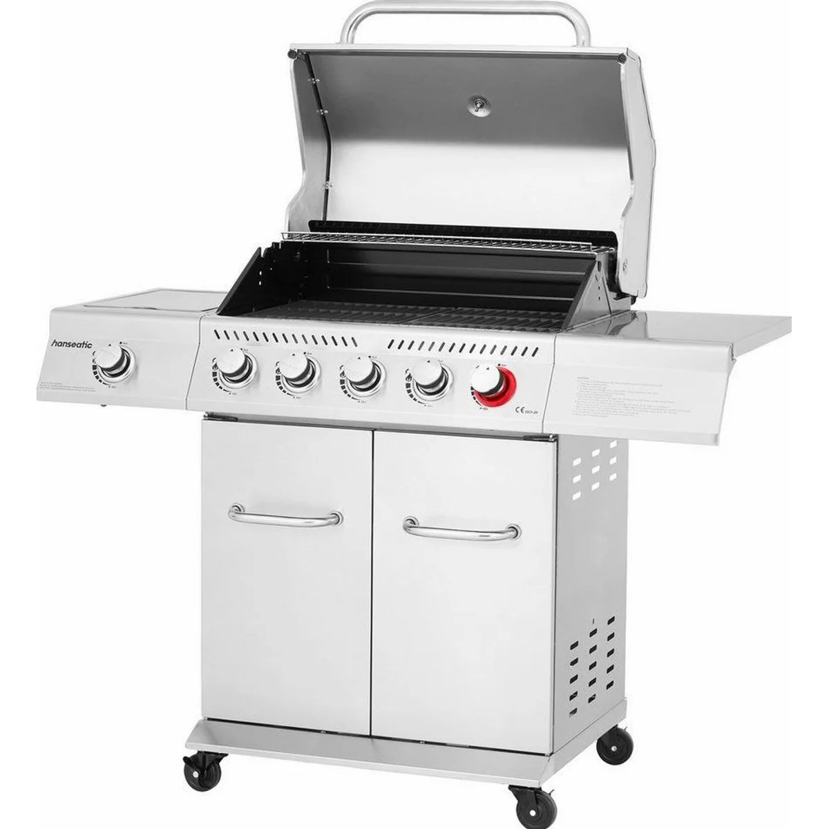 Hanseatic Gasgrill Richland, 5 Brenner + Seitenbrenner, 21,5 kW Gesamtleistung 5