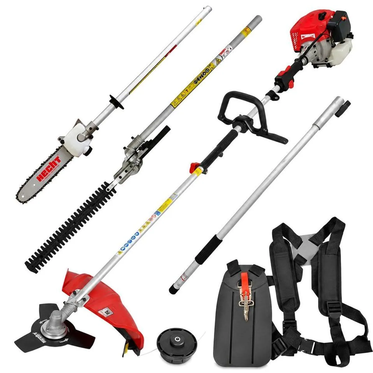 Hecht Multitool 1352, 4-in-1 Gartenpflegegerät mit 1,97 PS